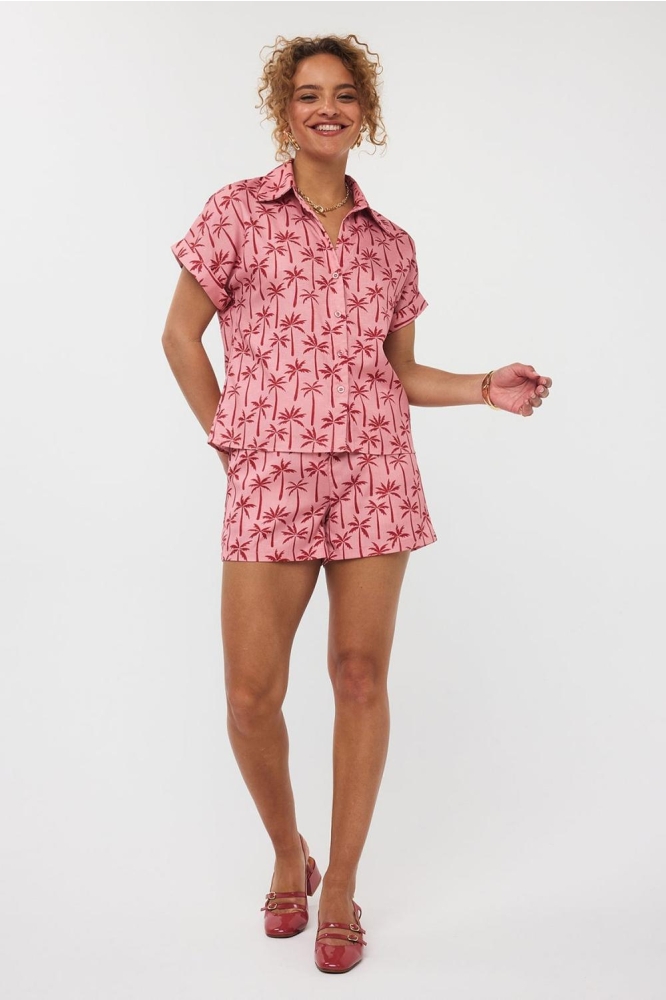 BLOUSE TINA HSS2541 1112 PINK PALMS